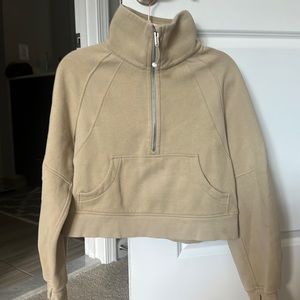 Lululemon Scuba Tan 1/2 zip XS/S
